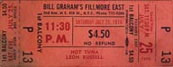 1970-07-25 Late Show Ticket