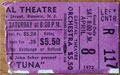 1972-04-08 Early Show Ticket