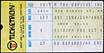 1972-10-13 Late Show Ticket