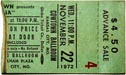 1972-11-22 Late Show Ticket