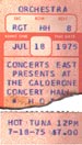 1975-07-18 Late Show Ticket