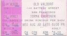 1978-08-30 Early Ticket