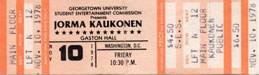 1978-11-10 Late Show Ticket