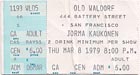 1979-03-08 Early Ticket