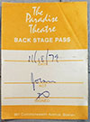 1979-11-18 Backstage Pass