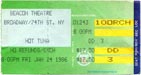 1986-01-24 Early Show Ticket