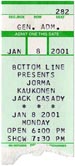 2001-01-08 Ticket Early Show