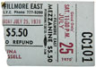 1970-07-25 Late Show Ticket