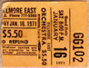 1971-01-16 Early Show Ticket