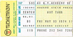 1974-05-03 Late Show Ticket
