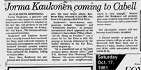 The Cavalier Daily - Sep 24, 1981