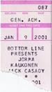 2001-01-09 Ticket Late Show