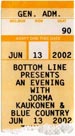 2002-06-13 Ticket Early Show