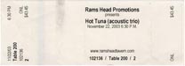 2003-11-22 Early Ticket