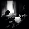 2014-09-04 Zach & Jorma practicing in the hotel before the show